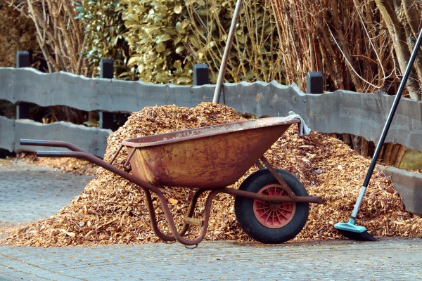 Wheelbarrow landscaping